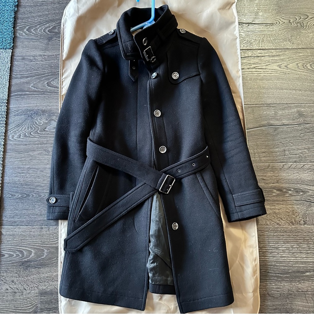 SIZE 2 BURBERRY BRIT COAT BLACK